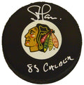Steve Larmer Signed Blackhawks Logo Hockey Puck w/'83 Calder - LARPUC400 - Steve Larmer Signed Blackhawks Logo Hockey Puck w/'83 Calder product image