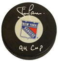 Steve Larmer Signed NY Rangers Logo Hockey Puck w/'94 Cup - LARPUC401 - Steve Larmer Signed NY Rangers Logo Hockey Puck w/'94 Cup product image