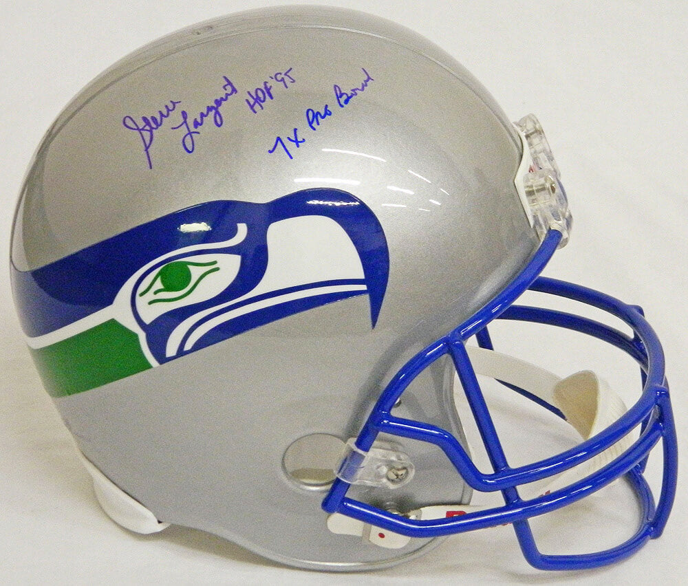 Steve Largent Signed Seahawks T/B Riddell F/S Replica Helmet w/HOF'95 & 7x Pro Bowl - LARREP300 - Steve Largent Signed Seahawks T/B Riddell F/S Replica Helmet w/HOF'95 & 7x Pro Bowl product image
