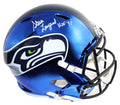 Steve Largent Signed Seattle Seahawks Chrome Riddell Full Size Replica Helmet w/HOF'95 - LARREP304 - Steve Largent Signed Seattle Seahawks Chrome Riddell Full Size Replica Helmet w/HOF'95 product image