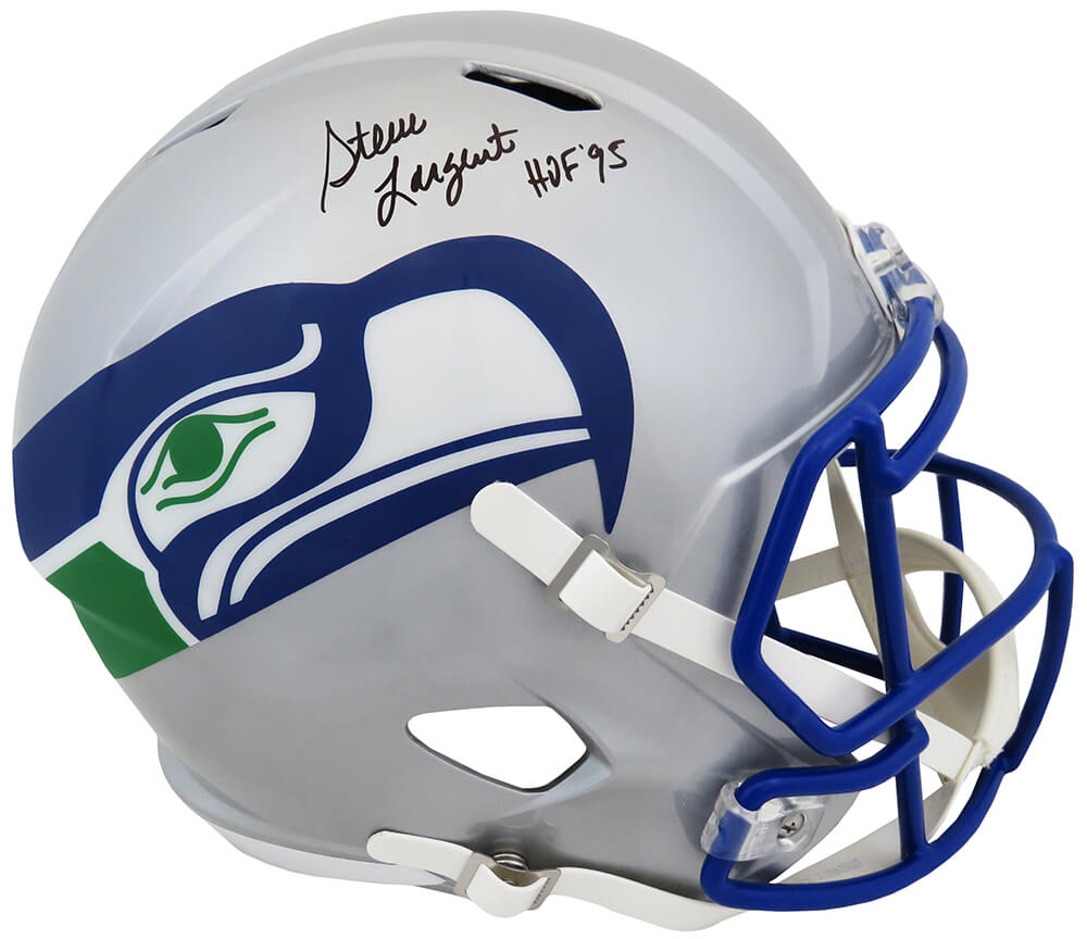 Steve Largent Signed Seahawks Throwback Riddell Full Size Speed Replica Helmet w/HOF'95 - LARREP314 - Steve Largent Signed Seahawks Throwback Riddell Full Size Speed Replica Helmet w/HOF'95 product image