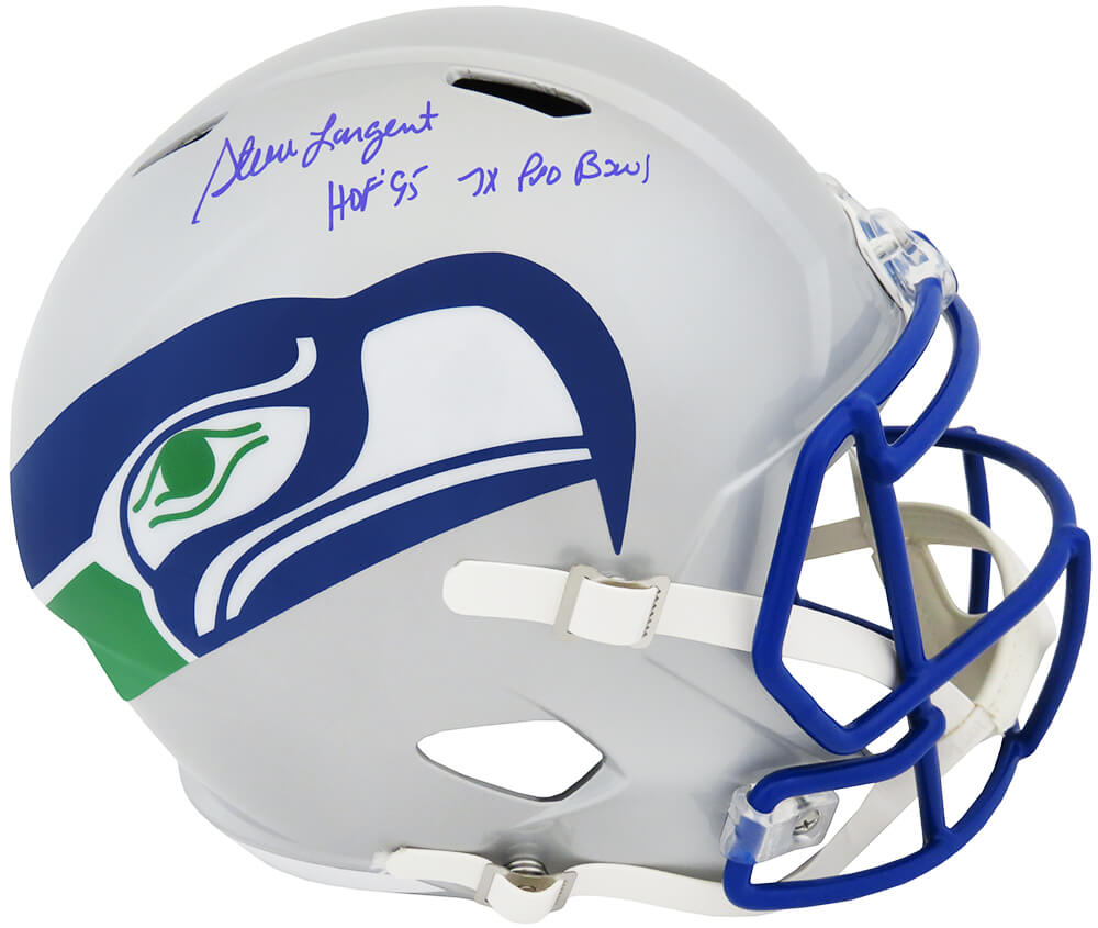 Steve Largent Signed Seahawks Throwback Riddell Full Size Speed Replica Helmet w/HOF'95, 7x Pro Bowl - LARREP315 - Steve Largent Signed Seahawks Throwback Riddell Full Size Speed Replica Helmet w/HOF'95, 7x Pro Bowl product image