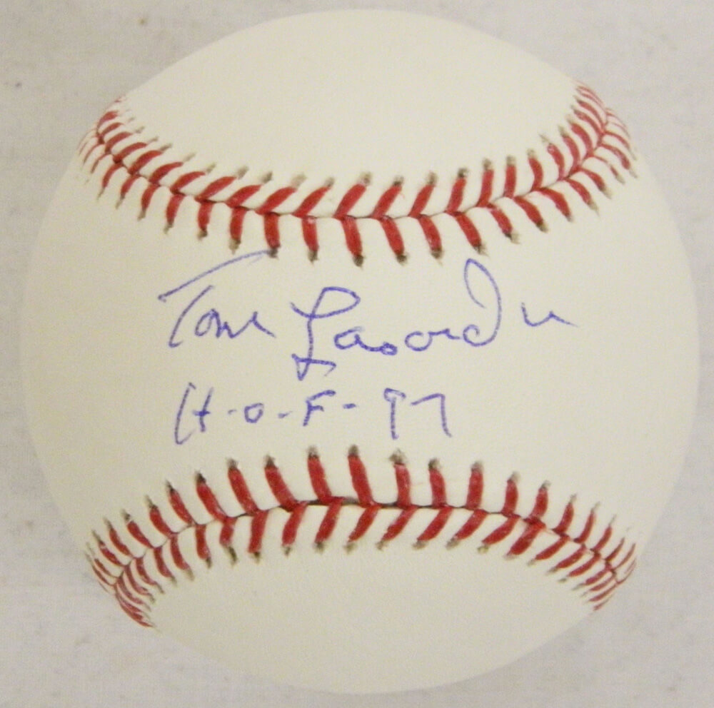 Tommy Lasorda Signed MLB Baseball w/HOF'97 - LASBSB100 - Tommy Lasorda Signed MLB Baseball w/HOF'97 product image