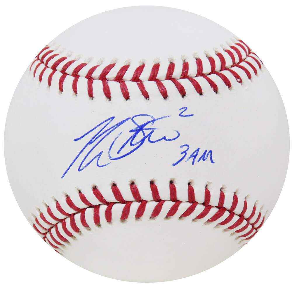 Tommy La Stella Signed Rawlings Official MLB Baseball w/3 A.M. - LASBSB110 - Tommy La Stella Signed Rawlings Official MLB Baseball w/3 A.M. product image