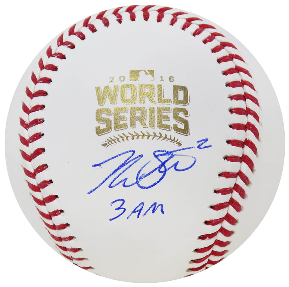 Tommy La Stella Signed Rawlings Official 2016 World Series MLB Baseball w/3 A.M. - LASBSB113 - Tommy La Stella Signed Rawlings Official 2016 World Series MLB Baseball w/3 A.M. product image