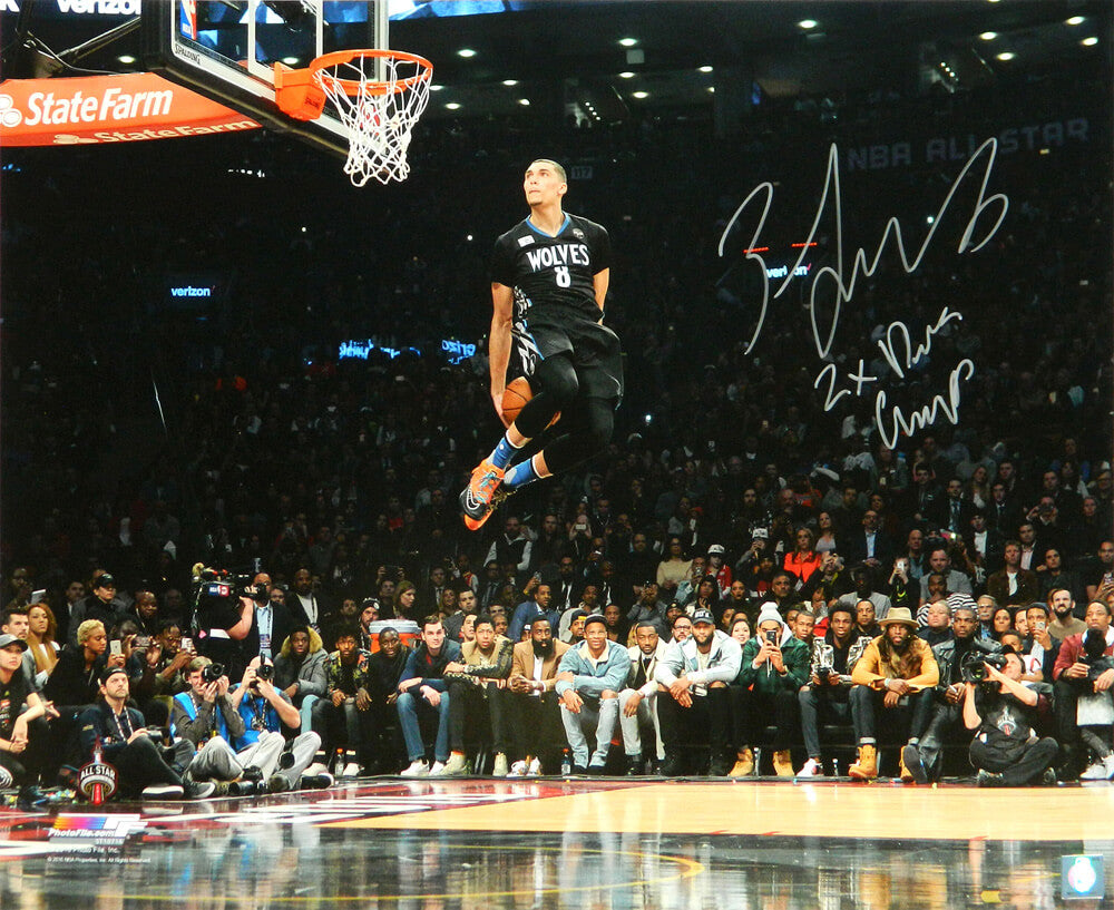 Zach LaVine Signed Minnesota Timberwolves 2016 NBA Slam Dunk Contest 16x20 Photo w/2x Dunk Champ - LAV16P202 - Zach LaVine Signed Minnesota Timberwolves 2016 NBA Slam Dunk Contest 16x20 Photo w/2x Dunk Champ product image