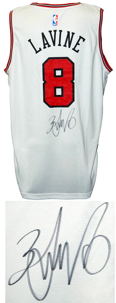 Zach LaVine Signed Chicago Bulls White Fanatics Replica Basketball Jersey - LAVJRY201 - Zach LaVine Signed Chicago Bulls White Fanatics Replica Basketball Jersey product image