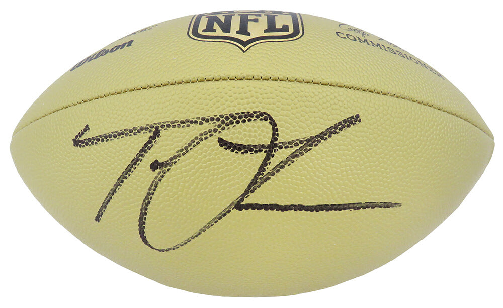 Trevor Lawrence Signed Wilson Duke Gold Metallic NFL Full Size Replica Football - (Fanatics) - LAWFTB302 - Trevor Lawrence Signed Wilson Duke Gold Metallic NFL Full Size Replica Football - (Fanatics) product image