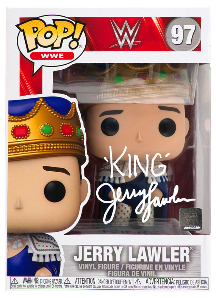 Jerry Lawler Signed 'Jerry Lawler' WWE Funko Pop Doll #97 w/King - LAWFUN500 - Jerry Lawler Signed 'Jerry Lawler' WWE Funko Pop Doll #97 w/King product image