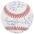 A League Of Their Own (Rockford Peaches) Team Signed Rawlings MLB Baseball (11 Signatures - w/Character Names) - LEABSB501 - A League Of Their Own (Rockford Peaches) Team Signed Rawlings MLB Baseball (11 Signatures - w/Character Names) product image
