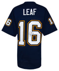 Ryan Leaf Signed Navy Throwback Custom Football Jersey - LEAJRY300 - Ryan Leaf Signed Navy Throwback Custom Football Jersey product image