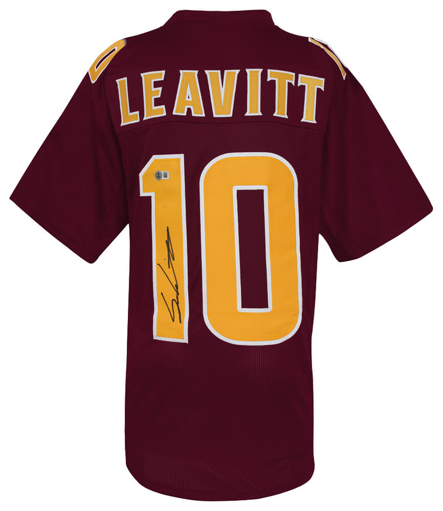 Sam Leavitt Signed Red Custom College Football Jersey - (Beckett) - LEAJRY310 - Sam Leavitt Signed Red Custom College Football Jersey - (Beckett) product image