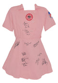 A League Of Their Own Cast Signed Rockford Peaches Pink Costume Baseball Jersey (11 Signatures - w/Character Names) - LEAJRY501 - A League Of Their Own Cast Signed Rockford Peaches Pink Costume Baseball Jersey (11 Signatures - w/Character Names) product image