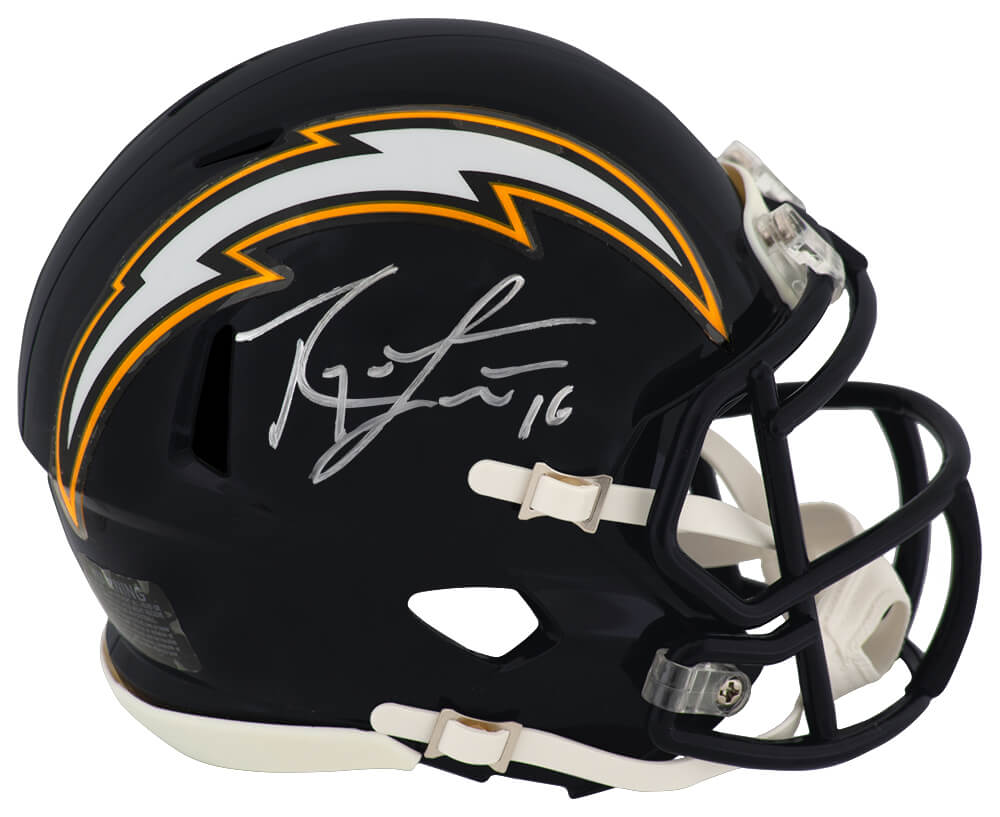 Ryan Leaf Signed Chargers Throwback Navy Riddell Speed Mini Helmet - LEAMIN301 - Ryan Leaf Signed Chargers Throwback Navy Riddell Speed Mini Helmet product image