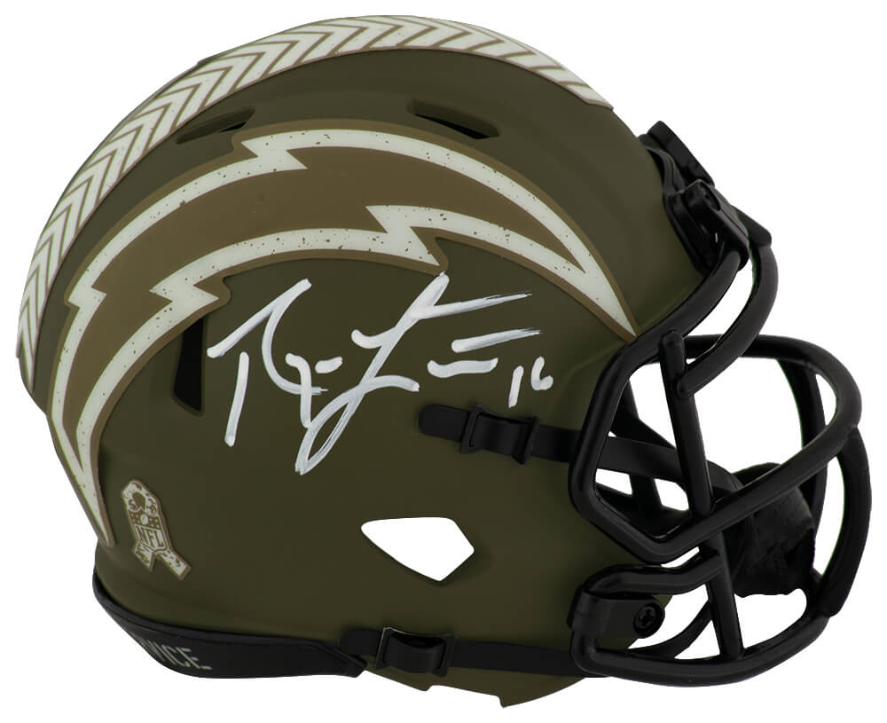 Ryan Leaf Signed Chargers SALUTE Riddell Speed Mini Helmet - LEAMIN303 - Ryan Leaf Signed Chargers SALUTE Riddell Speed Mini Helmet product image