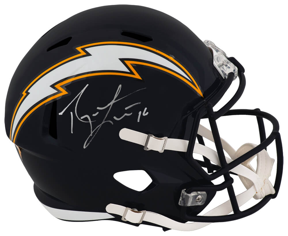 Ryan Leaf Signed Chargers Throwback Navy Riddell Full Size Speed Replica Helmet - LEAREP300 - Ryan Leaf Signed Chargers Throwback Navy Riddell Full Size Speed Replica Helmet product image
