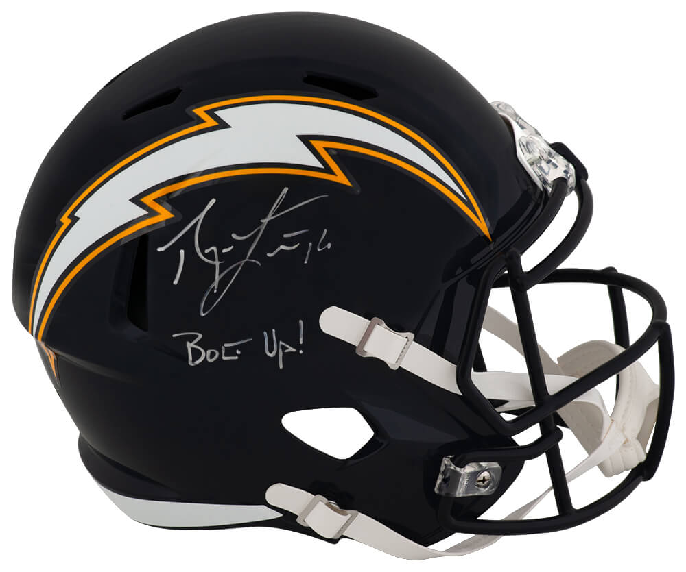 Ryan Leaf Signed Chargers T/B Navy Riddell Full Size Speed Replica Helmet w/Bolt Up - LEAREP301 - Ryan Leaf Signed Chargers T/B Navy Riddell Full Size Speed Replica Helmet w/Bolt Up product image