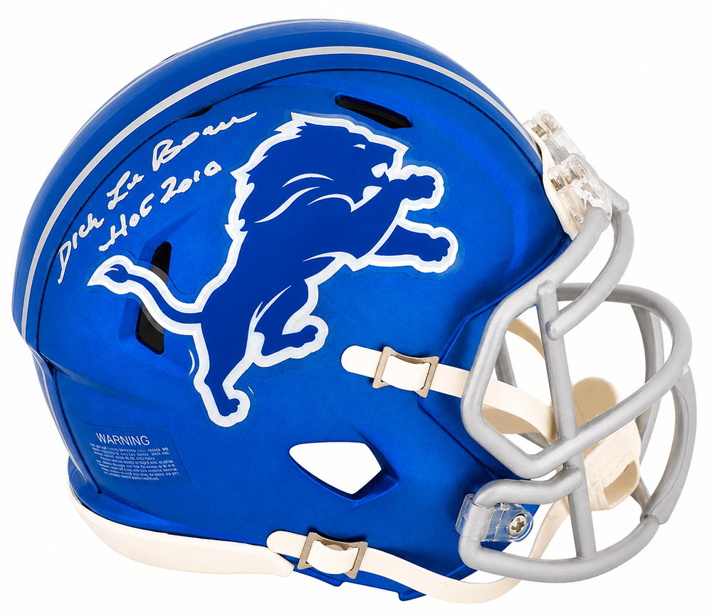 Dick LeBeau Signed Detroit Lions FLASH Riddell Speed Mini Helmet w/HOF 2010 - LEBMIN301 - Dick LeBeau Signed Detroit Lions FLASH Riddell Speed Mini Helmet w/HOF 2010 product image