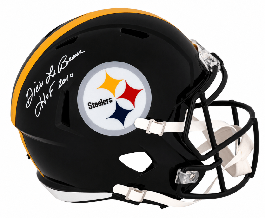 Dick LeBeau Signed Pittsburgh Steelers Riddell Full Size Speed Replica Helmet w/HOF 2010 - LEBREP301 - Dick LeBeau Signed Pittsburgh Steelers Riddell Full Size Speed Replica Helmet w/HOF 2010 product image