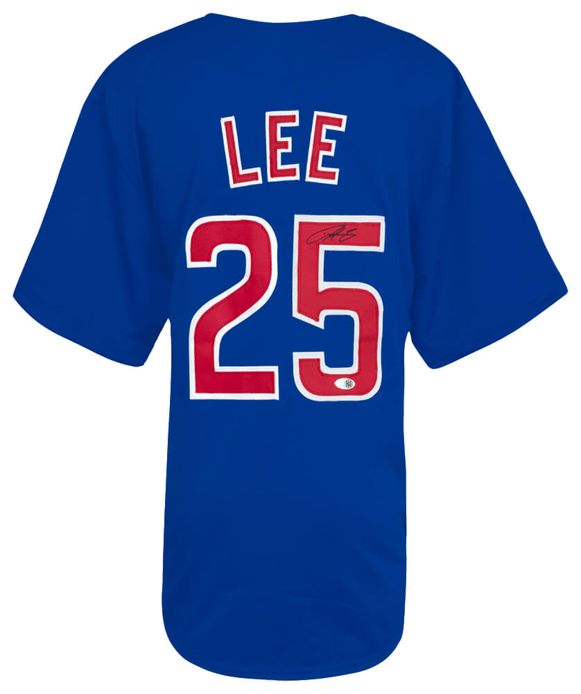 Derrek Lee Signed Blue Custom Baseball Jersey - (JSA) - LEEJRY101 - Derrek Lee Signed Blue Custom Baseball Jersey - (JSA) product image