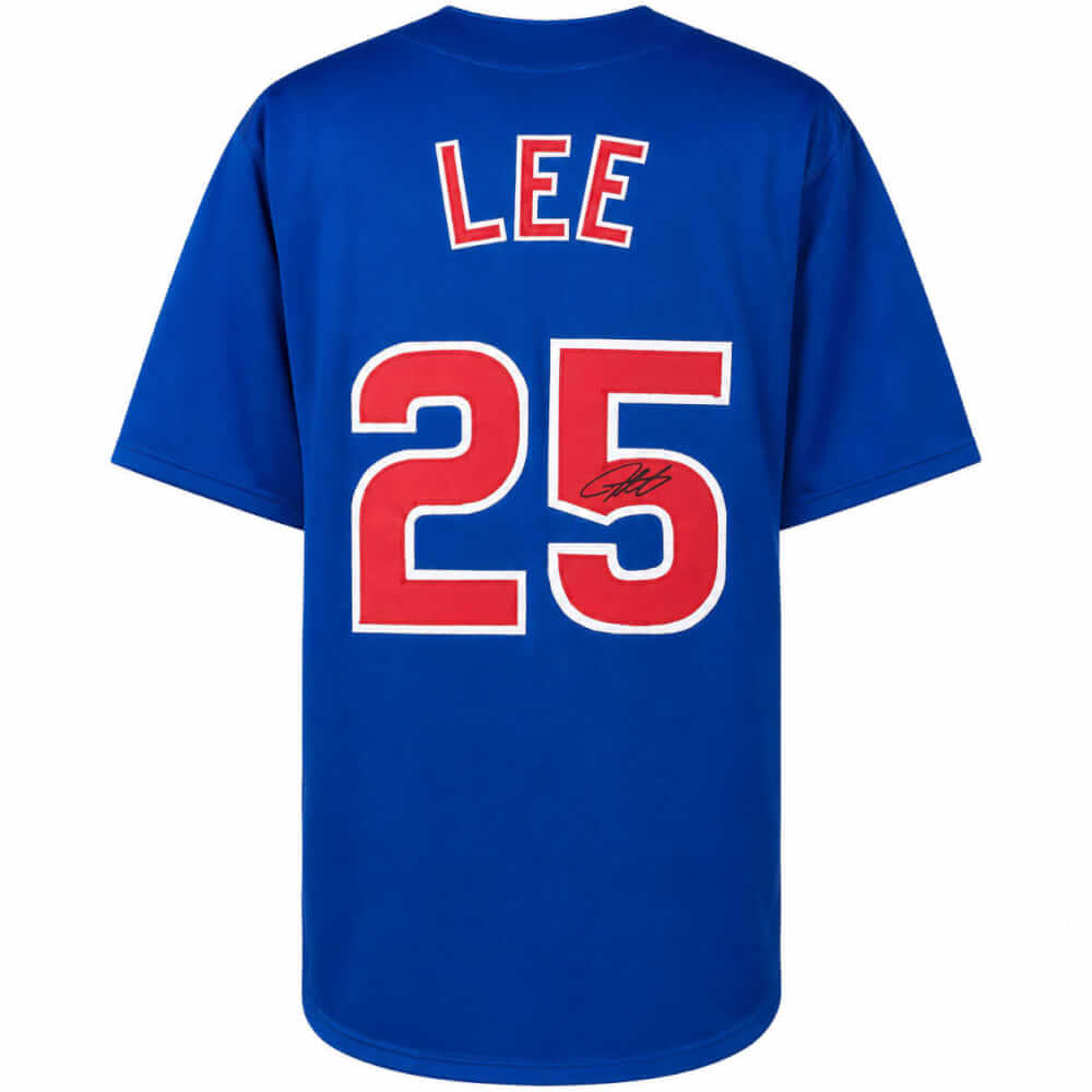 Derrek Lee Signed Blue Custom Baseball Jersey - LEEJRY103 - Derrek Lee Signed Blue Custom Baseball Jersey product image