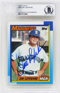 Jim Lefebvre Signed Seattle Mariners 1990 Topps Manager Card #459 - (Beckett Encapsulated) - LEFCAR103 - Jim Lefebvre Signed Seattle Mariners 1990 Topps Manager Card #459 - (Beckett Encapsulated) product image