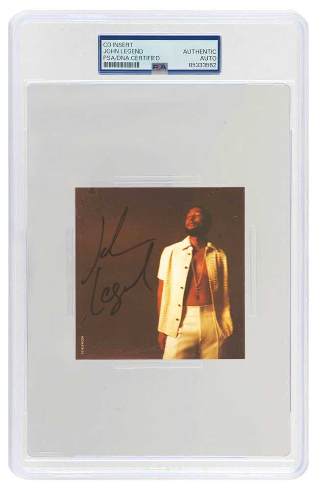 John Legend Signed 'Legend' 4x4 CD Insert - (PSA/DNA Encapsulated) - LEGCUT500 - John Legend Signed 'Legend' 4x4 CD Insert - (PSA/DNA Encapsulated) product image