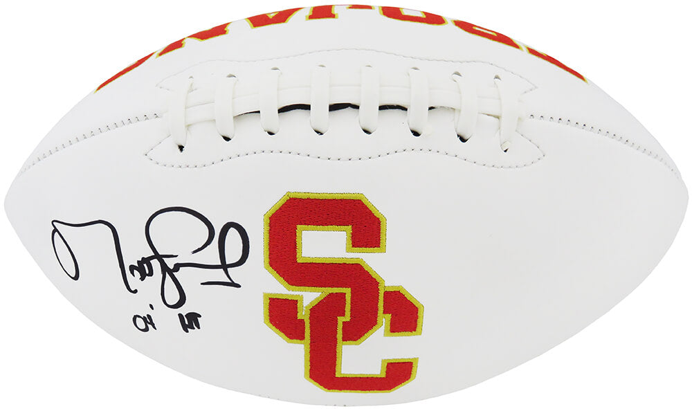 Matt Leinart Signed USC Trojans Rawlings White Logo Football w/04 HT - LEIFTB303 - Matt Leinart Signed USC Trojans Rawlings White Logo Football w/04 HT product image