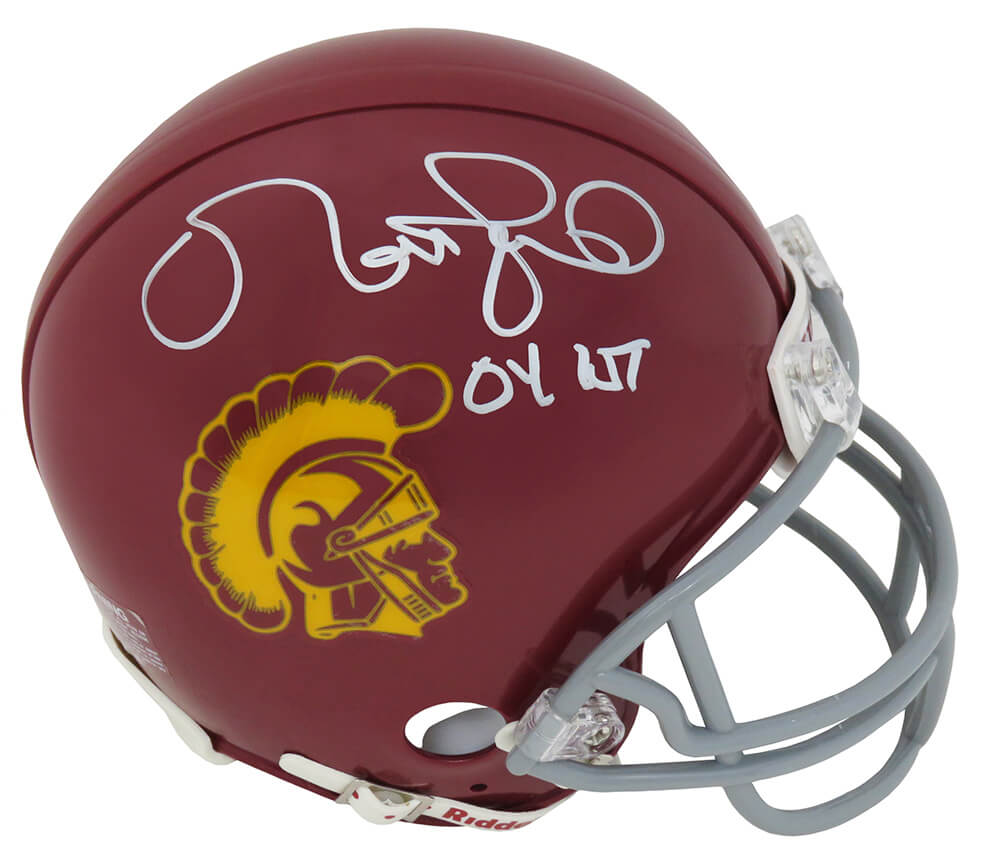 Matt Leinart Signed USC Trojans Riddell Mini Helmet w/04 HT - LEIMIN300 - Matt Leinart Signed USC Trojans Riddell Mini Helmet w/04 HT product image
