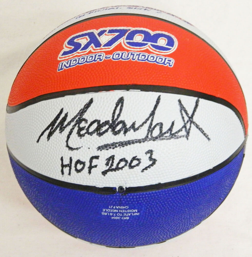 Meadowlark Lemon Signed Red, White & Blue Basketball w/HOF 2003 - LEMBSK200 - Meadowlark Lemon Signed Red, White & Blue Basketball w/HOF 2003 product image