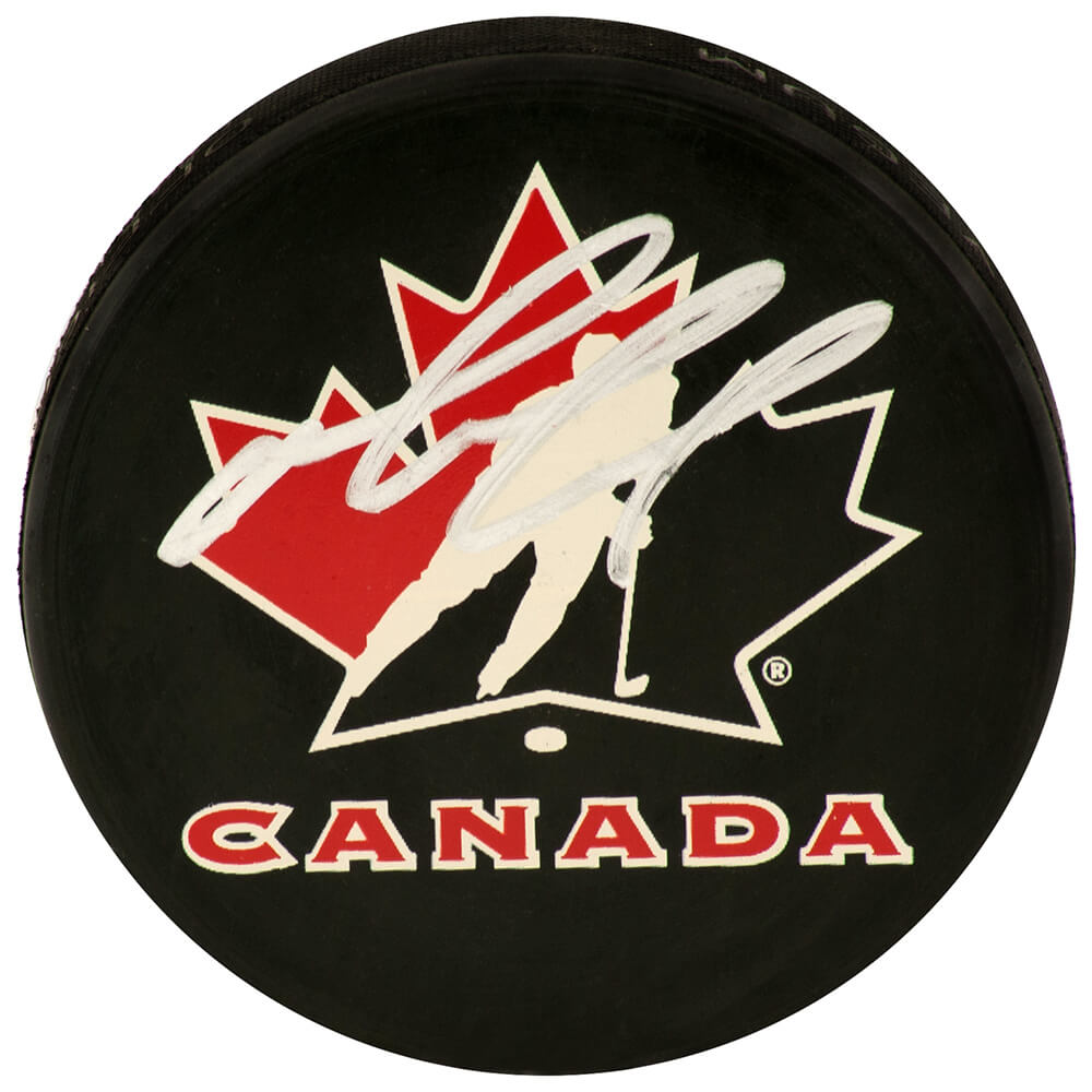 Mario Lemieux Signed Team Canada Logo Hockey Puck - (JSA) - LEMPUC405 - Mario Lemieux Signed Team Canada Logo Hockey Puck - (JSA) product image