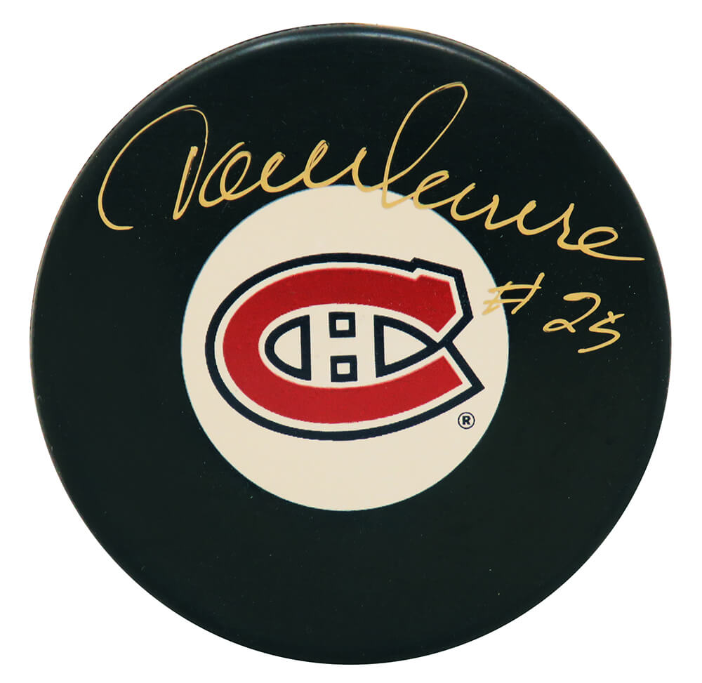 Jacques Lemaire Signed Montreal Canadiens Logo Hockey Puck - LEMPUC410 - Jacques Lemaire Signed Montreal Canadiens Logo Hockey Puck product image