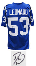Darius Leonard Signed Blue Custom Football Jersey - LEOJRY300 - Darius Leonard Signed Blue Custom Football Jersey product image