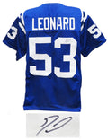 Darius Leonard Signed Blue Custom Jersey - LEOJRY301 - Darius Leonard Signed Blue Custom Jersey product image