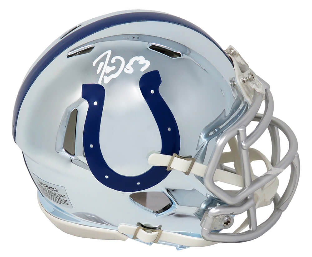 Darius Leonard Signed Indianapolis Colts Chrome Riddell Speed Mini Helmet - LEOMIN301 - Darius Leonard Signed Indianapolis Colts Chrome Riddell Speed Mini Helmet product image