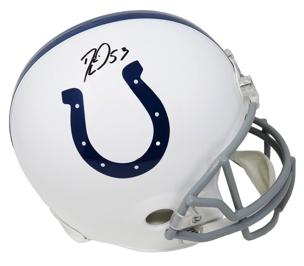 Darius Leonard Signed Indianapolis Colts Riddell Full Size Replica Football Helmet - LEOREP300 - Darius Leonard Signed Indianapolis Colts Riddell Full Size Replica Football Helmet product image
