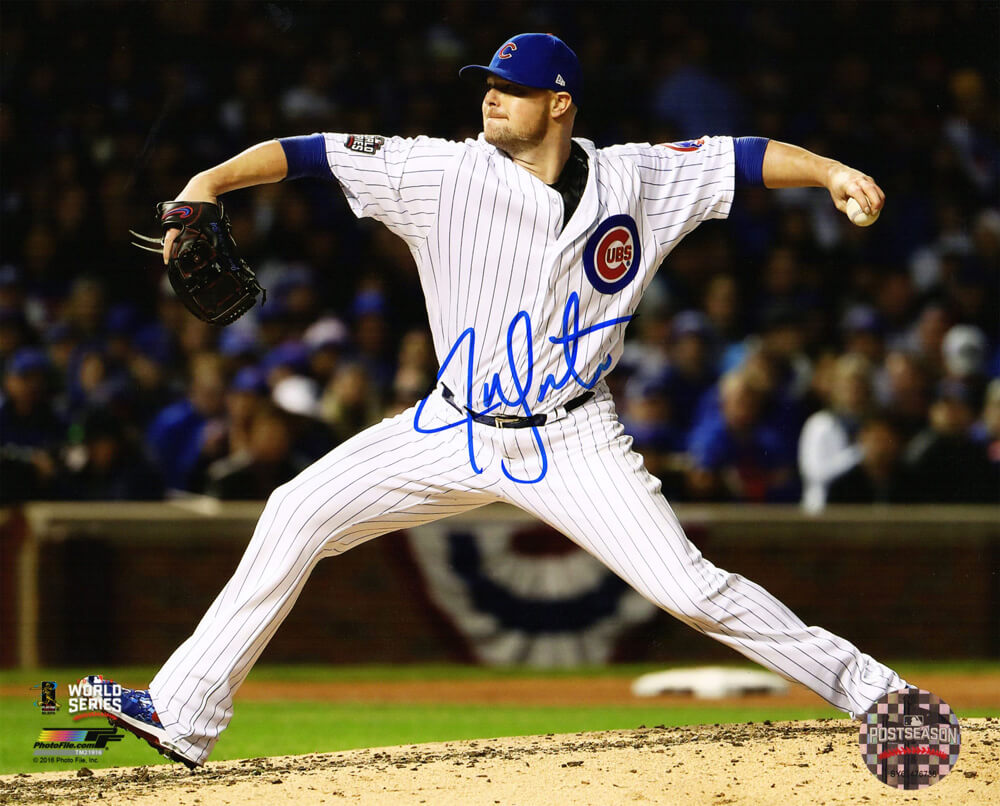 Jon Lester Signed Cubs 2016 World Series 8x10 Photo - LES08P102 - Jon Lester Signed Cubs 2016 World Series 8x10 Photo product image