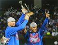 Jon Lester & Javier Baez Dual Signed Chicago Cubs 2016 NLCS Holding MVP Trophy 16x20 Photo w/NLCS Co-MVP's - LES16P111 - Jon Lester & Javier Baez Dual Signed Chicago Cubs 2016 NLCS Holding MVP Trophy 16x20 Photo w/NLCS Co-MVP's product image