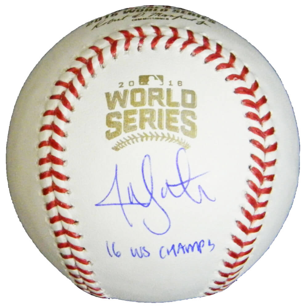 Jon Lester Signed Rawlings Official 2016 World Series Baseball w/16 WS Champs - LESBSB102 - Jon Lester Signed Rawlings Official 2016 World Series Baseball w/16 WS Champs product image
