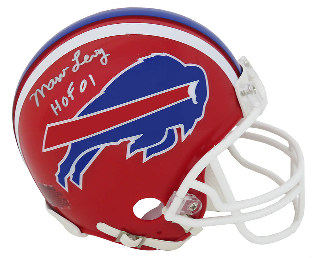 Marv Levy Signed Buffalo Bills Throwback Riddell Mini Helmet w/HOF'01 - LEVMIN301 - Marv Levy Signed Buffalo Bills Throwback Riddell Mini Helmet w/HOF'01 product image