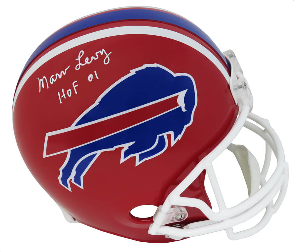Marv Levy Signed Buffalo Bills Throwback Riddell Full Size Replica Helmet w/HOF'01 - LEVREP300 - Marv Levy Signed Buffalo Bills Throwback Riddell Full Size Replica Helmet w/HOF'01 product image