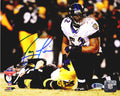 Ray Lewis Signed Baltimore Ravens AFC Championship Game vs Steelers 8x10 Photo (Beckett) - LEW08P320 - Ray Lewis Signed Baltimore Ravens AFC Championship Game vs Steelers 8x10 Photo (Beckett) product image