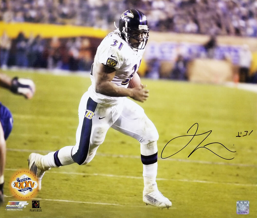 Jamal Lewis Signed Baltimore Ravens Super Bowl XXXV Touchdown Run 16x20 Photo - LEW16P310 - Jamal Lewis Signed Baltimore Ravens Super Bowl XXXV Touchdown Run 16x20 Photo product image