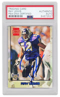 Ray Lewis Signed Baltimore Ravens 1996 Topps Stadium Club Football Rookie Card #351 (PSA Encapsulated) - LEWCAR320 - Ray Lewis Signed Baltimore Ravens 1996 Topps Stadium Club Football Rookie Card #351 (PSA Encapsulated) product image