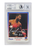 Lennox Lewis Signed 1991 Kayo Boxing Trading Card #068 w/2020 - (Beckett / Auto Grade 10) - LEWCAR501 - Lennox Lewis Signed 1991 Kayo Boxing Trading Card #068 w/2020 - (Beckett / Auto Grade 10) product image