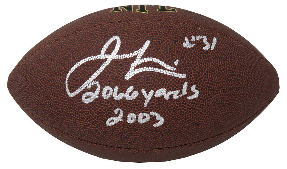 Jamal Lewis Signed Wilson Super Grip Full Size NFL Football w/2,066 Yds 2003 - LEWFTB313 - Jamal Lewis Signed Wilson Super Grip Full Size NFL Football w/2,066 Yds 2003 product image