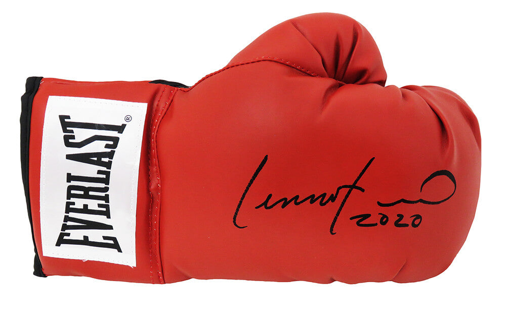 Lennox Lewis Signed Everlast Red Boxing Glove - LEWGLV501 - Lennox Lewis Signed Everlast Red Boxing Glove product image