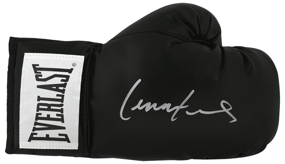Lennox Lewis Signed Everlast Black Full Size Boxing Glove - LEWGLV507 - Lennox Lewis Signed Everlast Black Full Size Boxing Glove product image