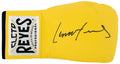 Lennox Lewis Signed Clete Reyes Yellow Boxing Glove - LEWGLV508 - Lennox Lewis Signed Clete Reyes Yellow Boxing Glove product image