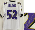 Ray Lewis Signed Ravens Reebok White Jersey - LEWJRY300 - Ray Lewis Signed Ravens Reebok White Jersey product image